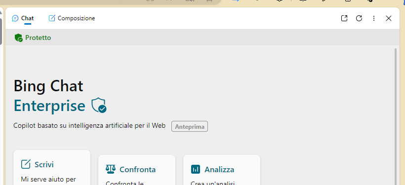 Bing Chat Enterprise on Edge